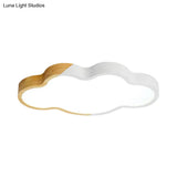 Nordic Cloud Shape Led Ceiling Light For Kid’s Bedroom - Acrylic Flush Mount Energy Saving