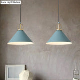 Nordic Cone Pendant Light For Dining Room - Single Bulb Suspension With Metal Design