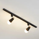 Nordic Conical Semi Flush Track Light For Living Room Ceiling 2 / Black