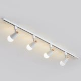 Nordic Conical Semi Flush Track Light For Living Room Ceiling 4 / White