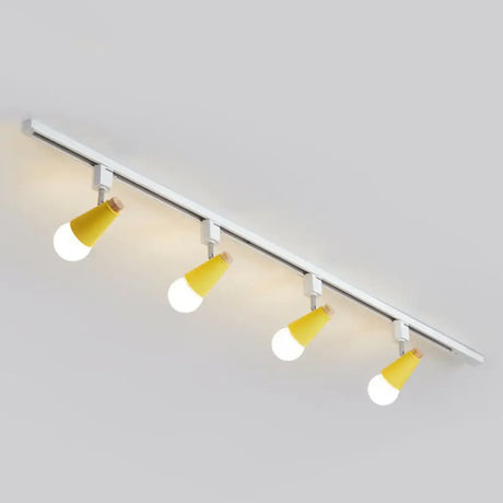 Nordic Conical Semi Flush Track Light For Living Room Ceiling 4 / Yellow