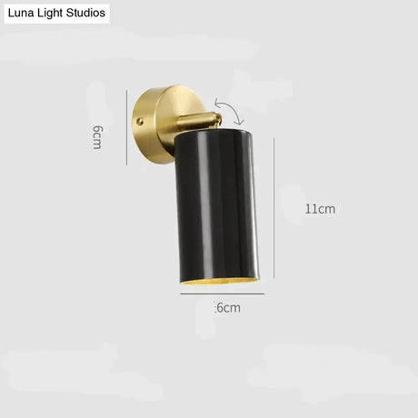 Nordic Copper Bedroom Wall Lamp Creative Modern Minimalist Stair Corridor Porch Living Room Dining