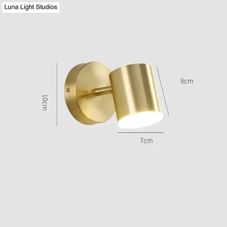 Nordic Copper Bedroom Wall Lamp Creative Modern Minimalist Stair Corridor Porch Living Room Dining