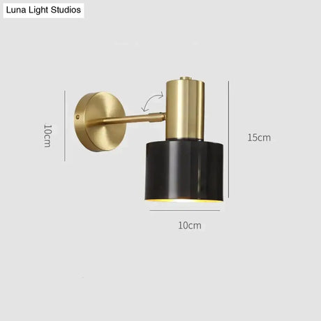 Nordic Copper Bedroom Wall Lamp Creative Modern Minimalist Stair Corridor Porch Living Room Dining