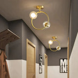 Nordic Corridor Balcony Copper Ceiling Lamp