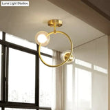 Nordic Corridor Balcony Copper Ceiling Lamp