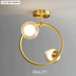 Nordic Corridor Balcony Copper Ceiling Lamp