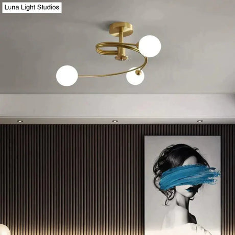 Nordic Creative Rotate Bedroom Room Lamp Copper Ceiling