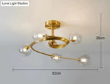 Nordic Creative Rotate Bedroom Room Lamp Copper Ceiling