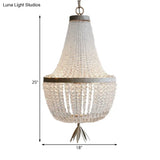Nordic Crystal White Gourd Empire Chandelier - Stylish 3-Bulb Hanging Ceiling Light For Living Room