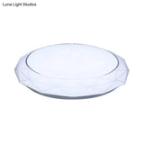 Nordic Diamond Flush Ceiling Light With Led 16’/19.5’ Diameter In White/Pink/Blue Shades