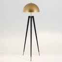 Nordic Domed Metal Floor Lamp With Tripod Base - 1-Head Black Living Room Reading Light