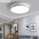 Nordic Drum Ceiling Mounted Led Flush Mount Light 16’/19.5’ Dia With Acrylic Diffuser -