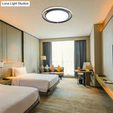 Nordic Dual Circle Led Ceiling Flush Light With Wood Arm - White/Green/Grey Thin Flushmount