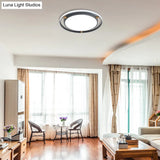 Nordic Dual Circle Led Ceiling Flush Light With Wood Arm - White/Green/Grey Thin Flushmount