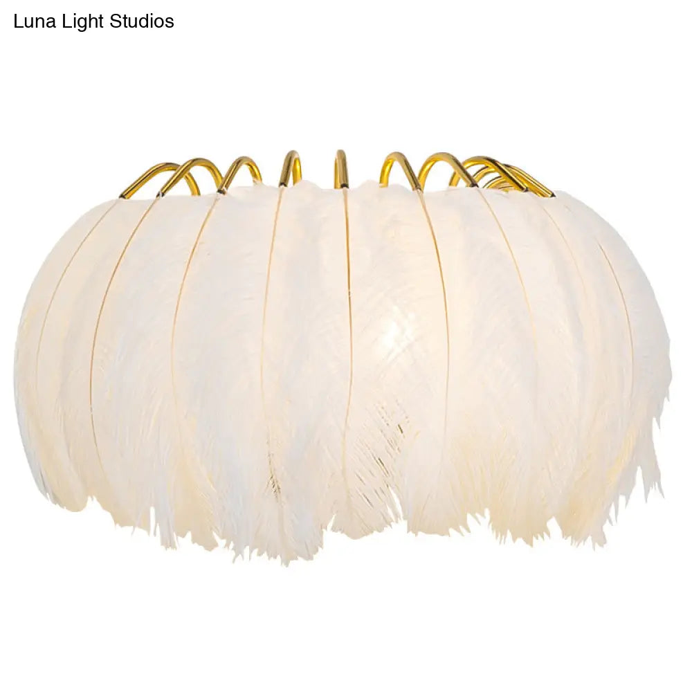Nordic Feather Wall Sconce For Bedroom Ambient Lighting