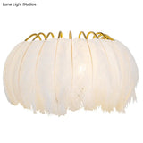 Nordic Feather Wall Sconce For Bedroom Ambient Lighting