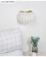 Nordic Feather Wall Sconce For Bedroom Ambient Lighting