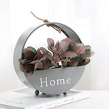 Nordic Flower/Plant Metal Wall Sconce With Hanging String Light For Restaurant Tea Shop Fittonia