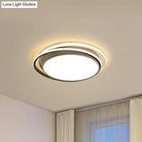 Nordic Geometric Led Flush Mount Ceiling Light With Acrylic Shade For Bedroom