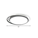 Nordic Geometric Led Flush Mount Ceiling Light With Acrylic Shade For Bedroom White / Round