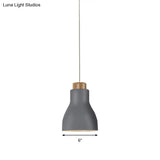 Nordic Half-Bottle Pendant Light - Modern Metallic Hanging For Balcony Or Study Room