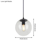 Nordic Industrial Glass Pendant Light - 1-Light Globe Style For Restaurants