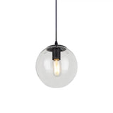 Nordic Industrial Glass Pendant Light - 1-Light Globe Style For Restaurants Clear / 10