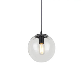 Nordic Industrial Glass Pendant Light - 1-Light Globe Style For Restaurants Clear / 6