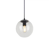 Nordic Industrial Glass Pendant Light - 1-Light Globe Style For Restaurants Clear / 8