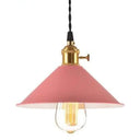Nordic Industrial Macarons Pendant Light - Metal Colorful 1-Light Lighting Red / 8.5’
