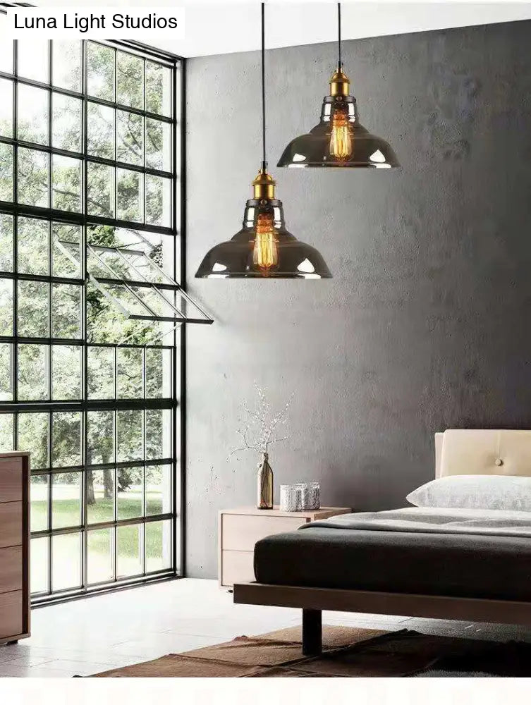 Nordic Industrial Mirrored Glass Pendant Ceiling Light With 1 Hanging
