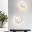 Nordic Led Acrylic Eclipse Wall Sconce In Warm/White Light - Bedroom Lighting White /