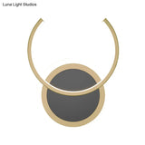 Nordic Led C-Shaped Wall Sconce In Gold For Bedroom - Warm/White Light