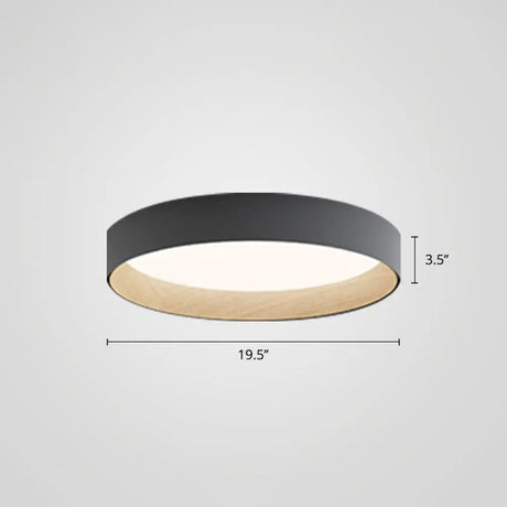 Nordic Led Ceiling Flush Mount Lamp With Acrylic Diffuser For Kitchen Grey / 19.5’ White