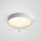 Nordic Led Ceiling Flush Mount Lamp With Acrylic Diffuser For Kitchen White / 19.5’ Third Gear