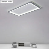 Nordic Led Ceiling Light: Dark Grey Ultra-Thin Flush Mount With Acrylic Shade
