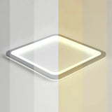 Nordic Led Ceiling Light: Dark Grey Ultra-Thin Flush Mount With Acrylic Shade Gray / 23.5 Remote