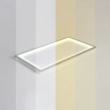 Nordic Led Ceiling Light: Dark Grey Ultra-Thin Flush Mount With Acrylic Shade Gray / 35.5 Remote