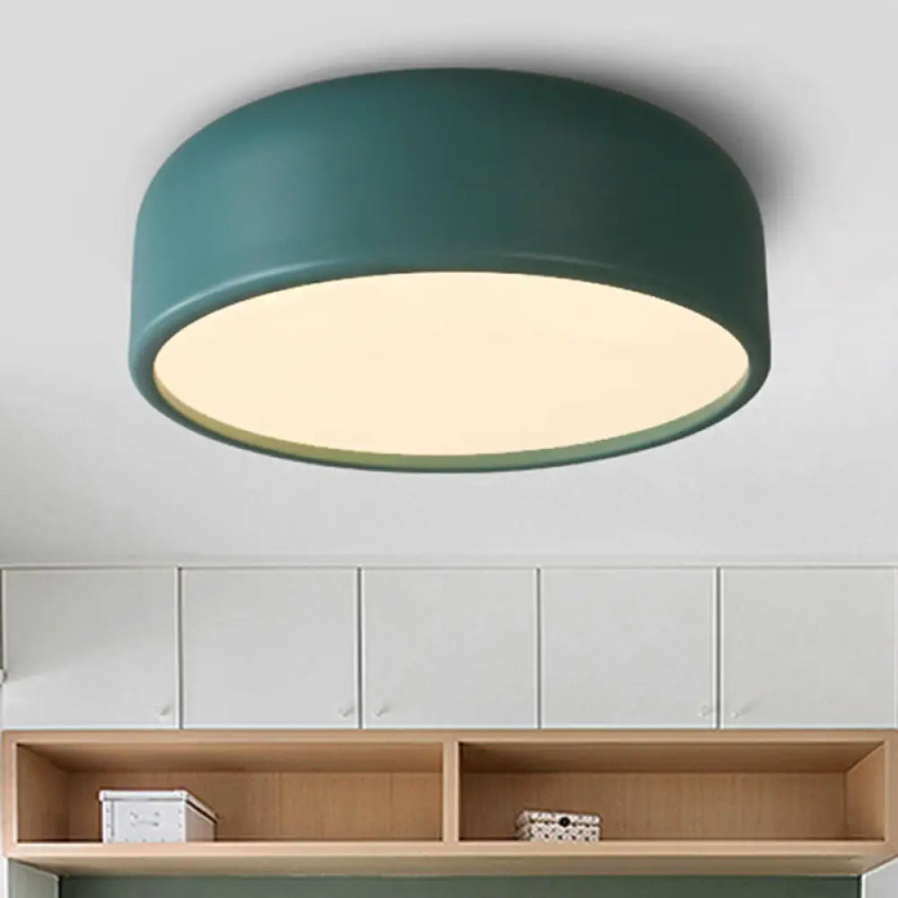 Nordic Led Ceiling Light For Kid’s Bedroom With Acrylic Dome Shade Blue / 14’