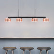 Nordic Led Diner Island Lamp: 4-Light Hanging Fixture With Acrylic Shade Rose Gold / 47