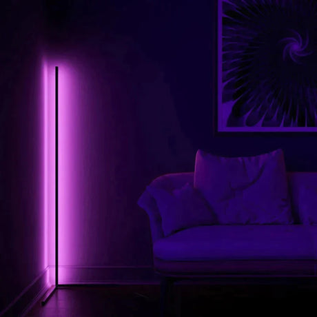 Nordic Led Floor Lamp Rgb Corner Right Angle Lights Coloful Bedroom Lamp Lighting Remote Control