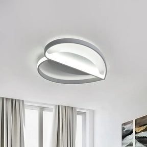 Nordic Led Flush Mount Ceiling Lamp - White Heart Design With Acrylic Shade In Warm/White Light /
