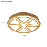Nordic Led Flush Mount Ceiling Light For Bedroom - White Acrylic Finish
