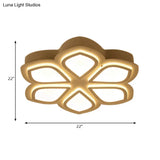 Nordic Led Flush Mount Ceiling Light For Bedroom - White Acrylic Finish