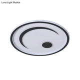 Nordic Led Flush Mount Light In Black/Gold Or White/Warm - Bedroom Lighting Fixture