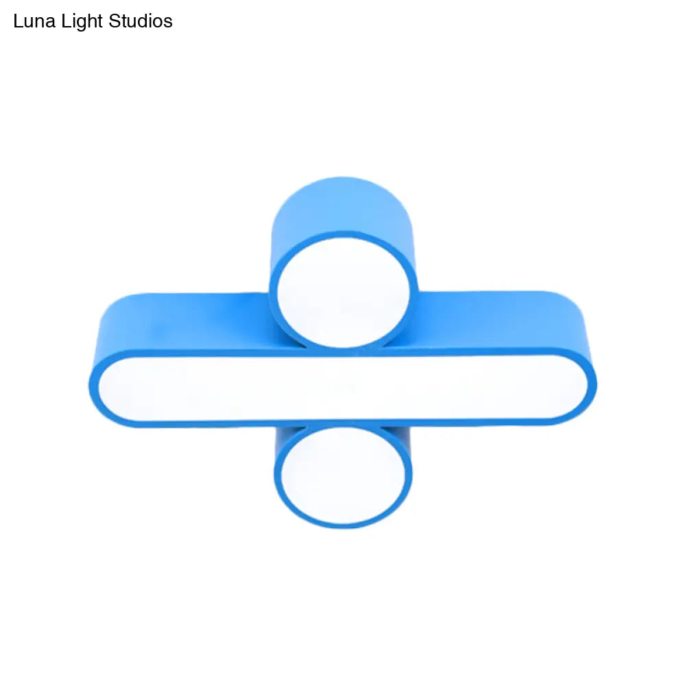 Nordic Led Flushmount Rgb Mathematical Notation Ceiling Lamp With Metal Shade