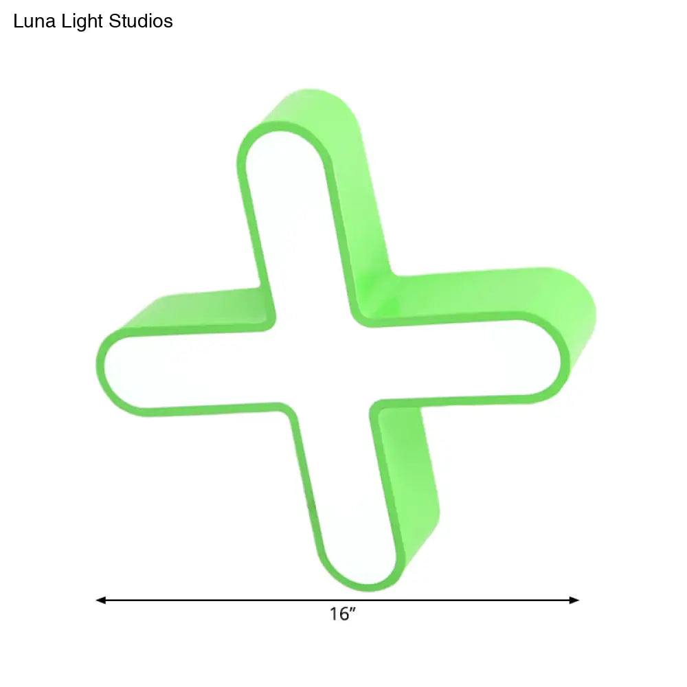 Nordic Led Flushmount Rgb Mathematical Notation Ceiling Lamp With Metal Shade
