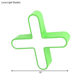 Nordic Led Flushmount Rgb Mathematical Notation Ceiling Lamp With Metal Shade