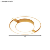 Nordic Led Gold Acrylic Flushmount Ceiling Lights – Semicircle And Round Design